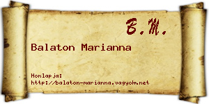 Balaton Marianna névjegykártya