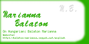 marianna balaton business card